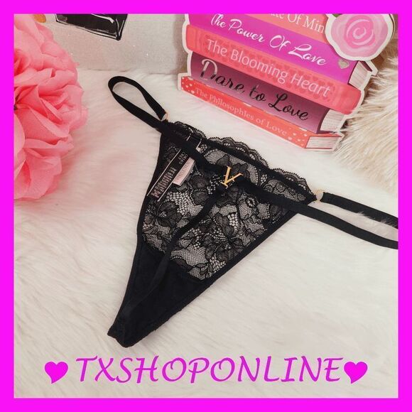 Victoria's Secret Other - ❣️👙{ Victoria's Secret} Black lace v-string panty👙❣️ NWT